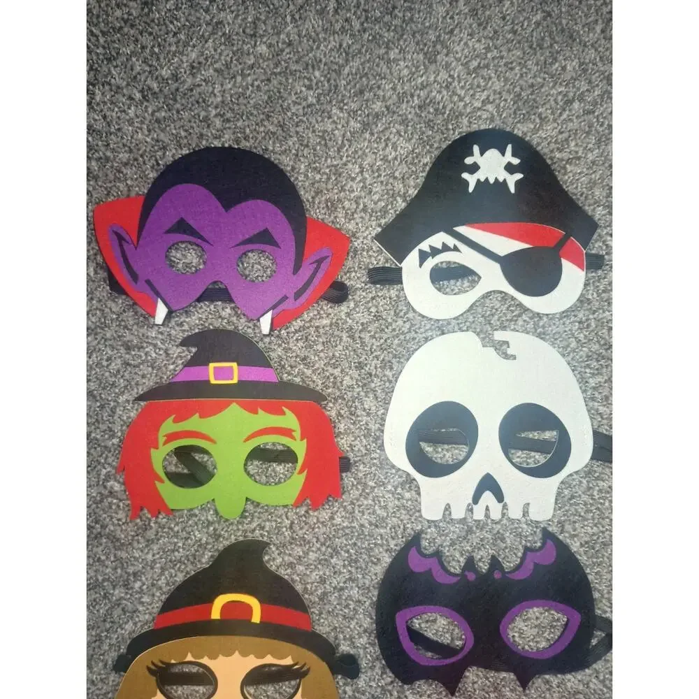 Lot 18 New Kids Halloween Costume Eye Masks Party Classroom Teacher Prize Set